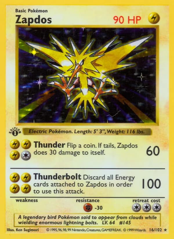 Zapdos 16/102, Base Set