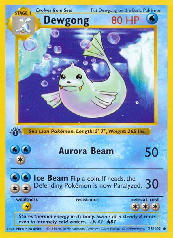 Dewgong 25/102, Base Set