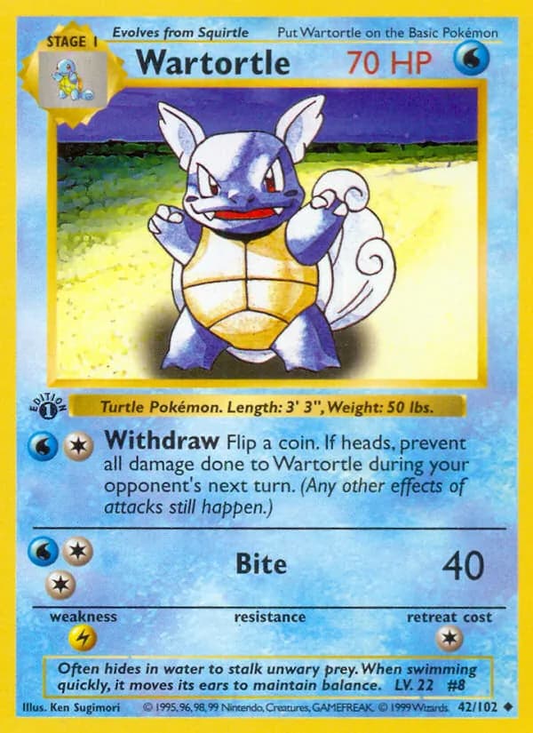 Wartortle 42/102, Base Set