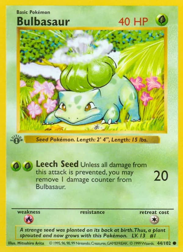 Bulbasaur 44/102, Base Set