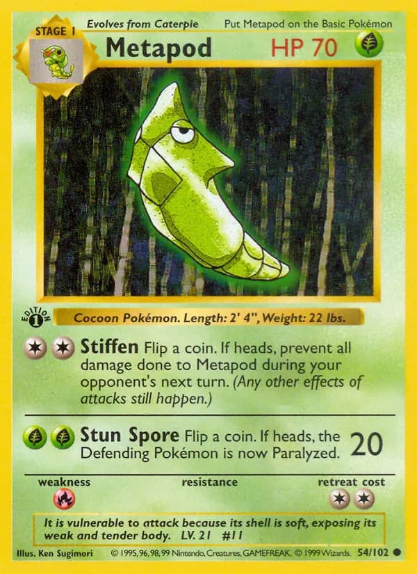 Metapod 54/102, Base Set