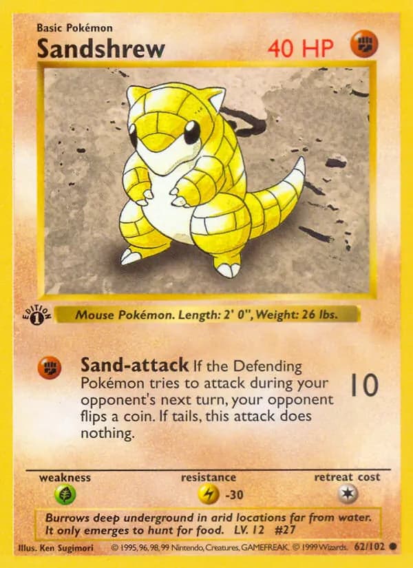 Sandshrew 62/102, Base Set