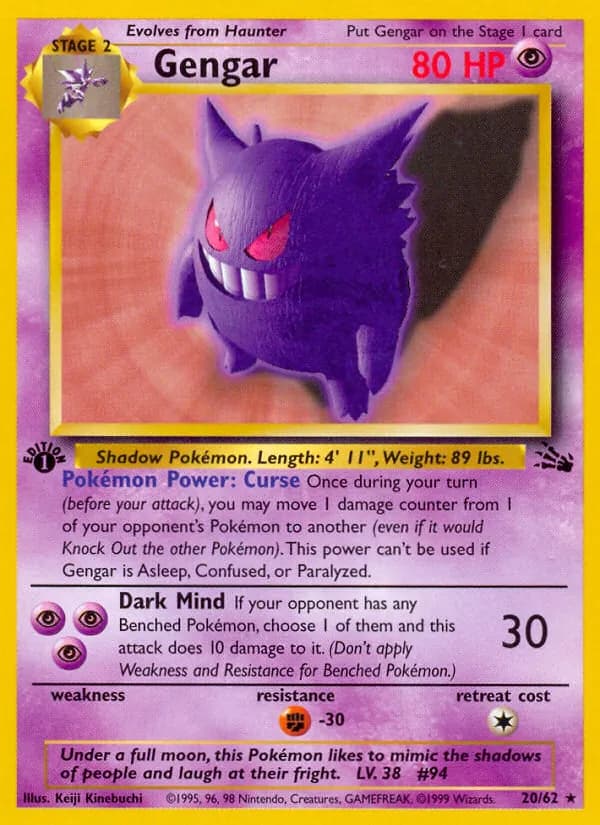 Gengar 20/62, Fossil