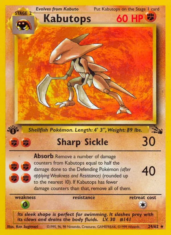 Kabutops 24/62, Fossil