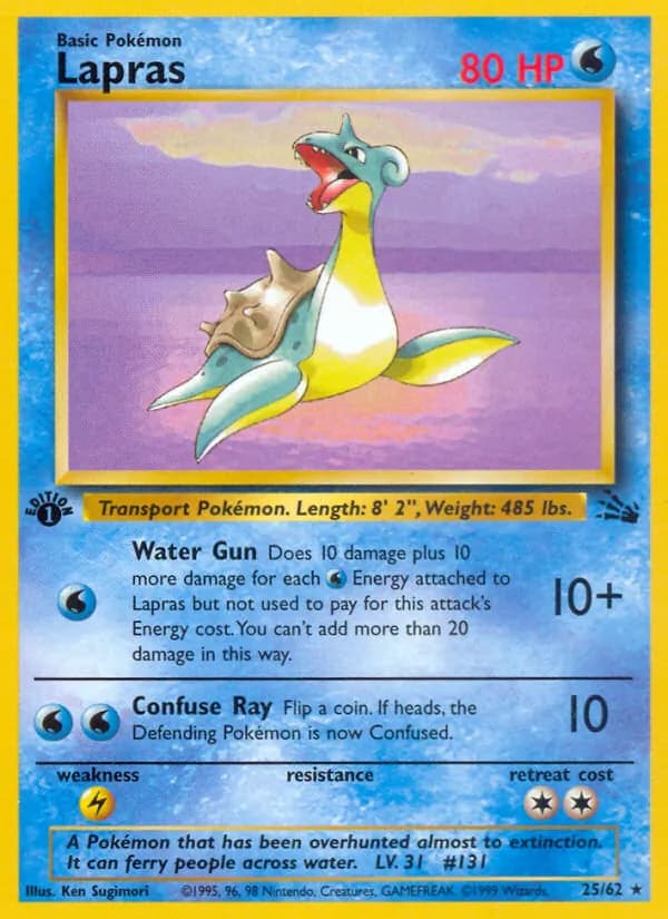 Lapras 25/62, Fossil