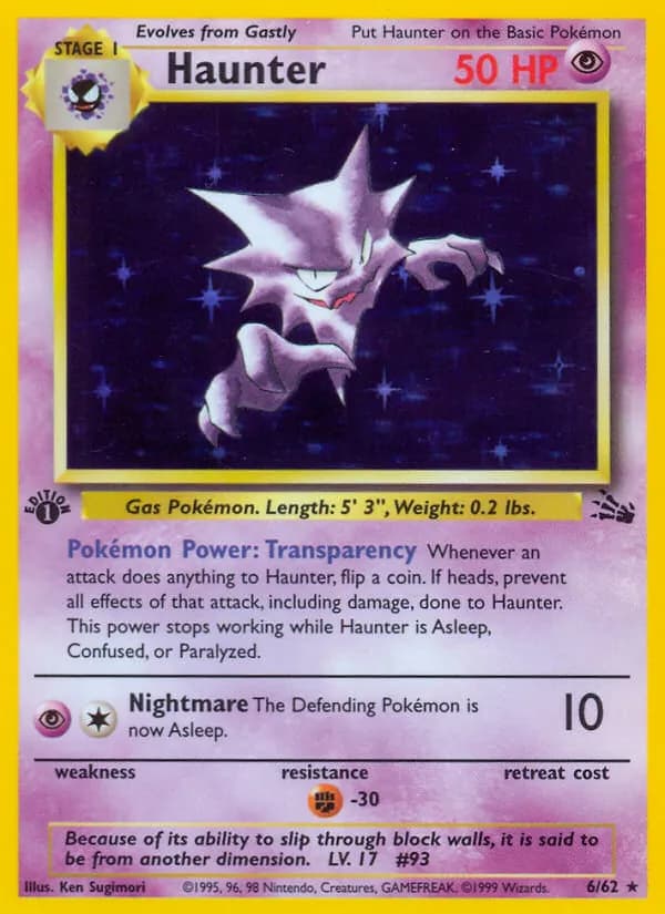 Haunter 6/62, Fossil