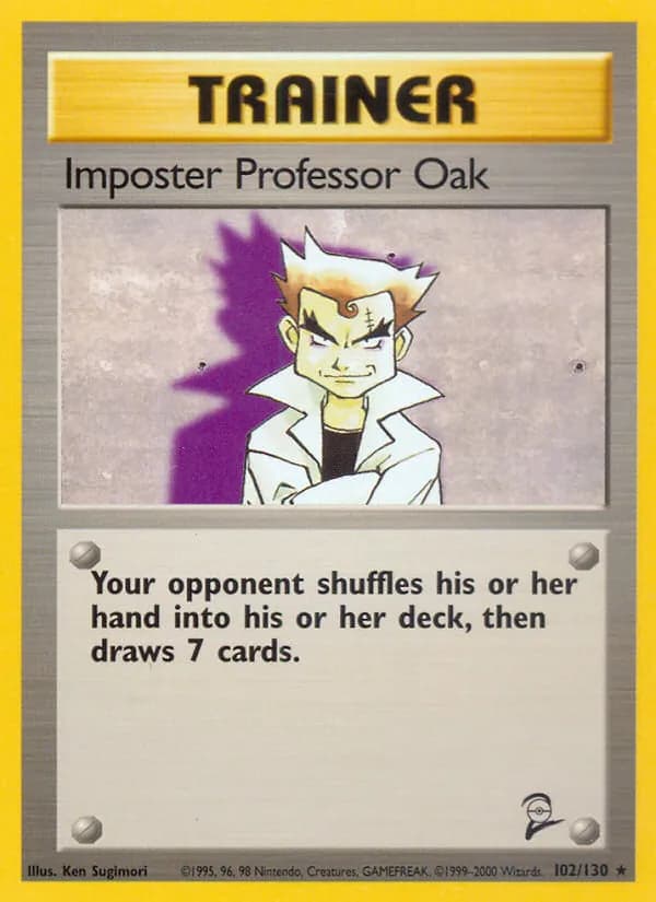 Impostor Professor Oak 102/130, Base Set 2