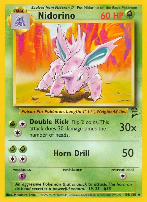 Nidorino 54/130, Base Set 2