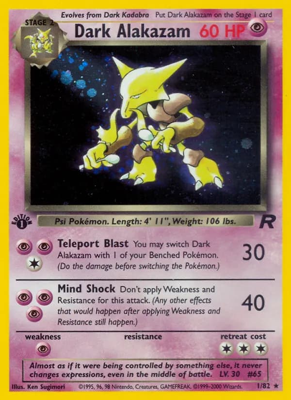 Dark Alakazam 1/82, Team Rocket