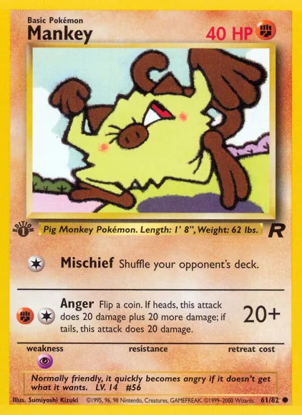 Mankey 61/82, Team Rocket