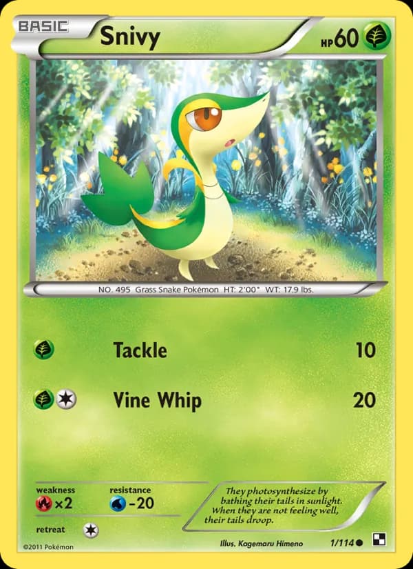 Snivy 1/114, Black & White