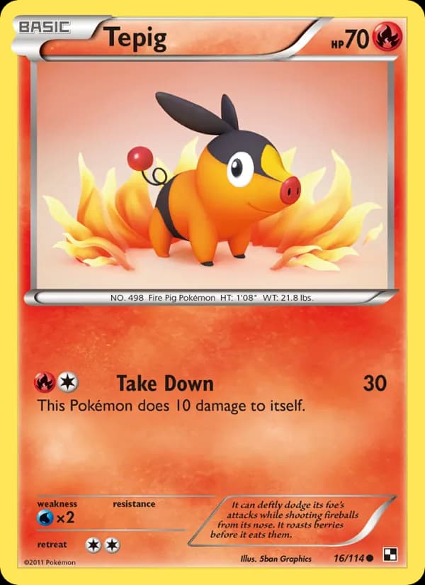 Tepig 16/114, Black & White