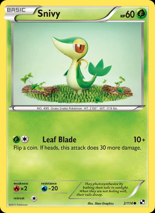 Snivy 2/114, Black & White