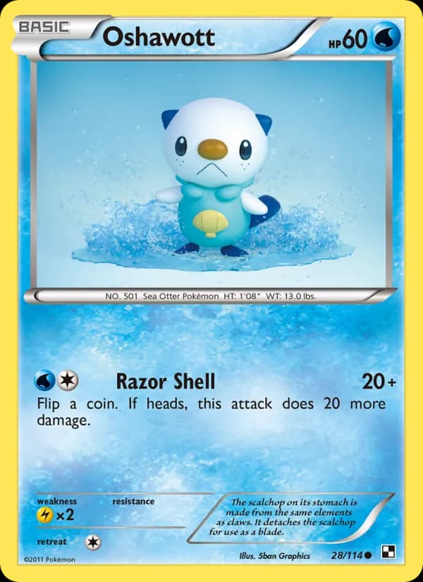 Oshawott 28/114, Black & White
