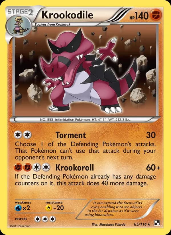 Krookodile 65/114, Black & White