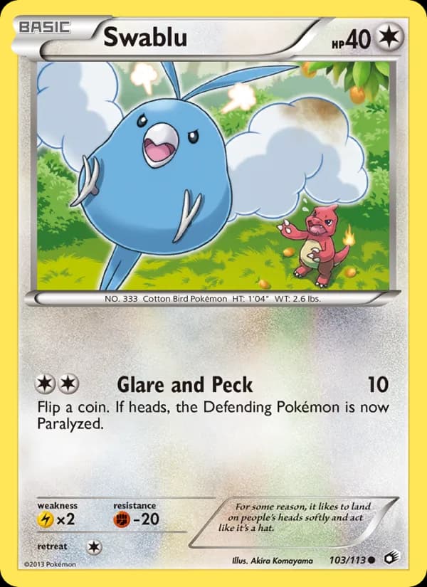 Swablu 103/113, Legendary Treasures