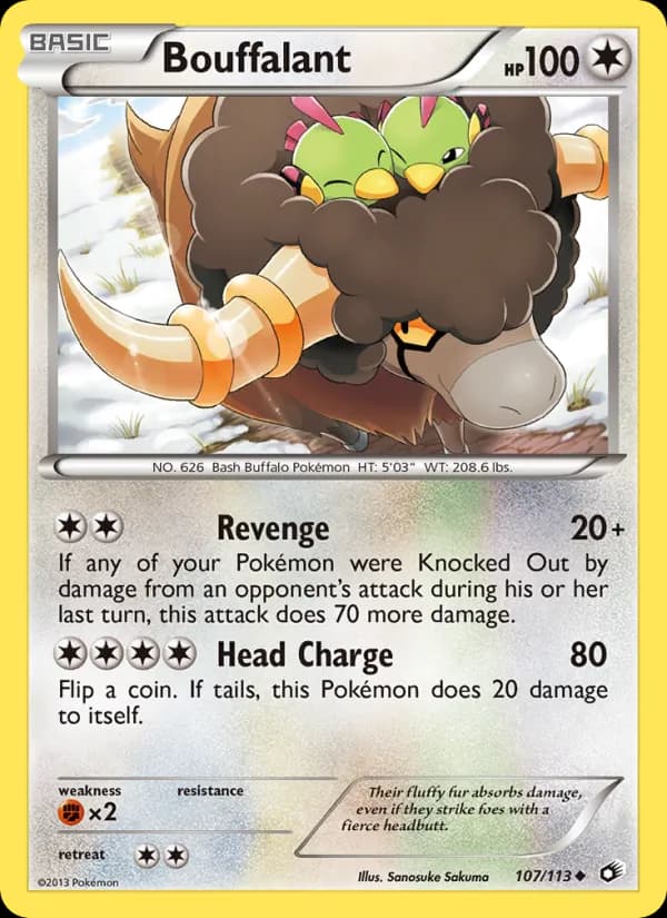 Bouffalant 107/113, Legendary Treasures