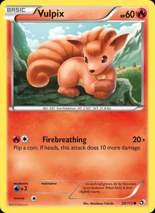 Vulpix 20/113, Legendary Treasures