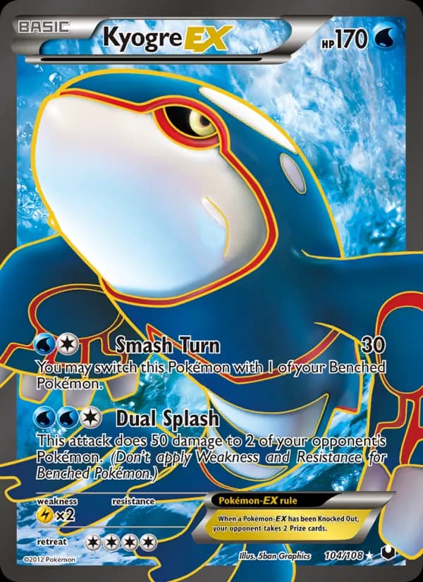 Kyogre-EX 104/108, Dark Explorers