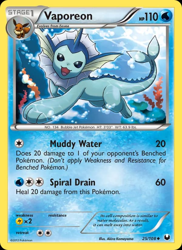 Vaporeon 25/108, Dark Explorers