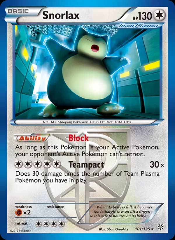Snorlax 101/135, Plasma Storm