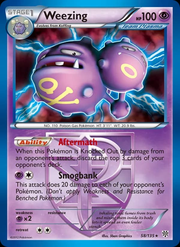 Weezing 58/135, Plasma Storm