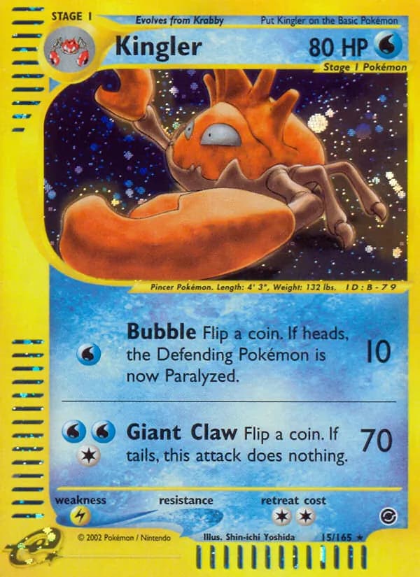 Kingler 15/165, Expedition Base Set