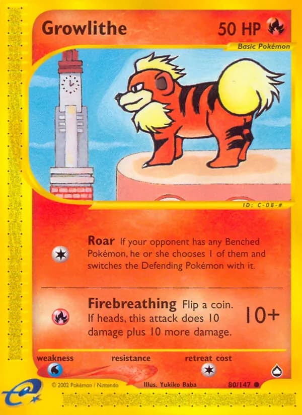 Growlithe 80/147, Aquapolis