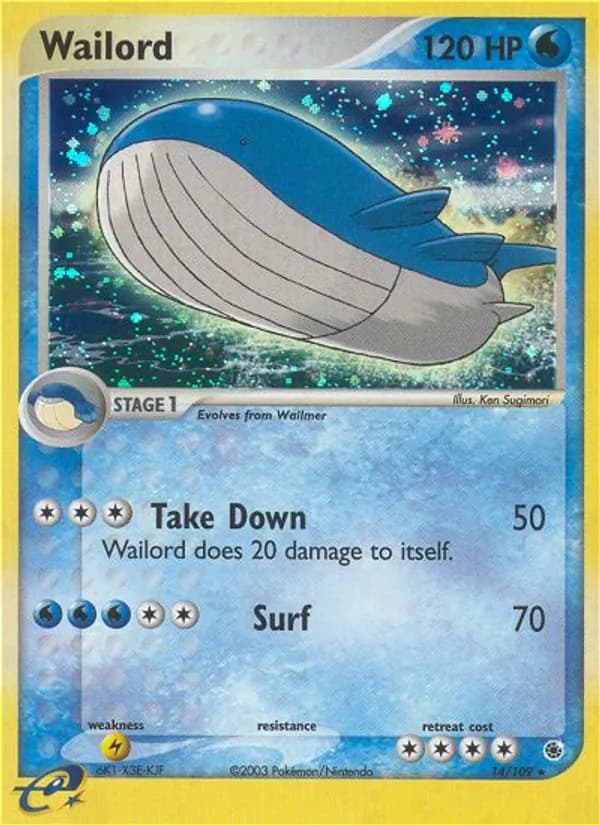 Wailord 14/109, Ruby & Sapphire