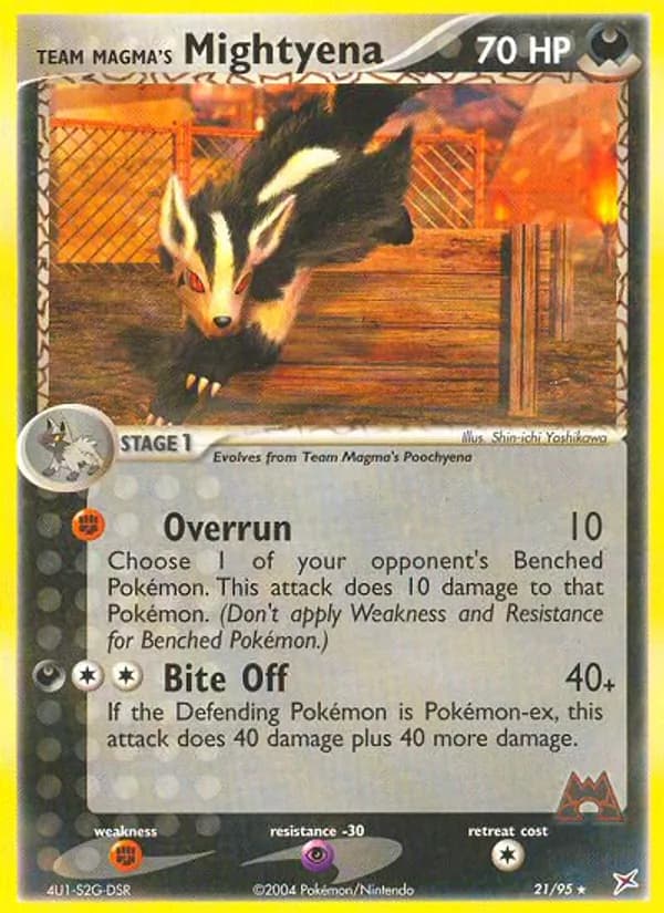 Team Magma's Mightyena 21/95, Team Magma vs Team Aqua