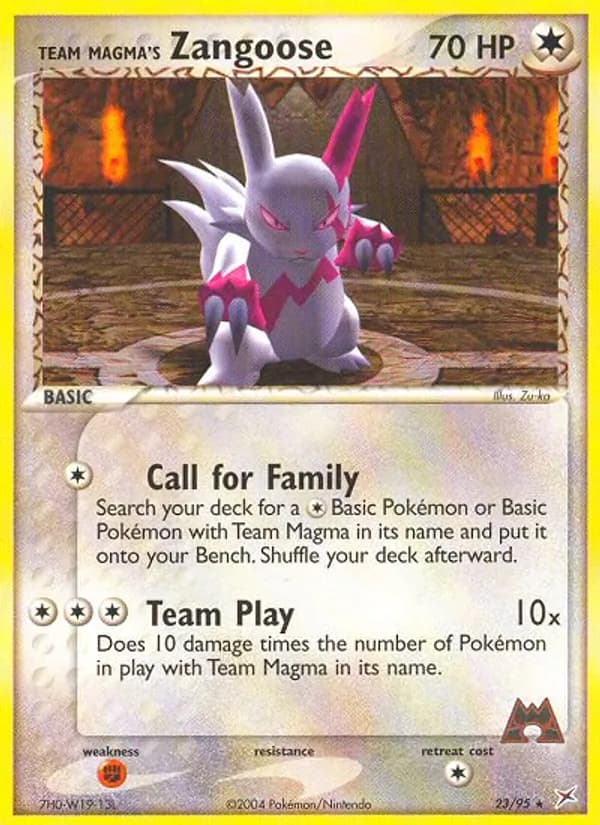Team Magma's Zangoose 23/95, Team Magma vs Team Aqua