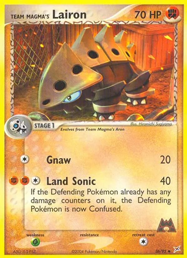 Team Magma's Lairon 36/95, Team Magma vs Team Aqua