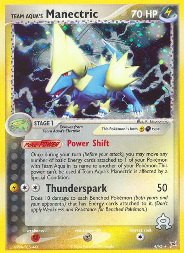 Team Aqua's Manectric 4/95, Team Magma vs Team Aqua