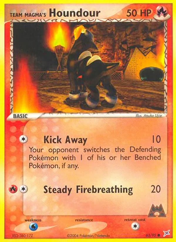 Team Magma's Houndour 63/95, Team Magma vs Team Aqua