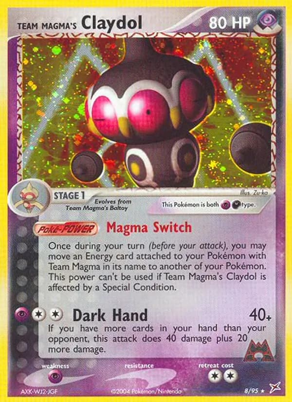 Team Magma's Claydol 8/95, Team Magma vs Team Aqua