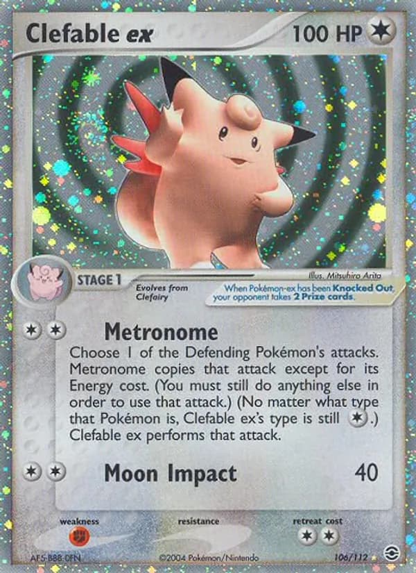 Clefable ex 106/112, FireRed & LeafGreen