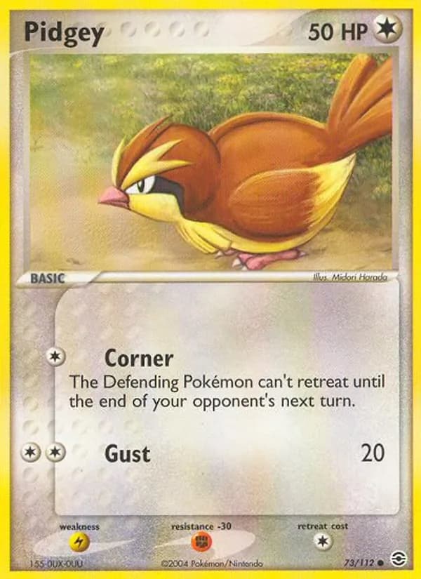 Pidgey 73/112, FireRed & LeafGreen
