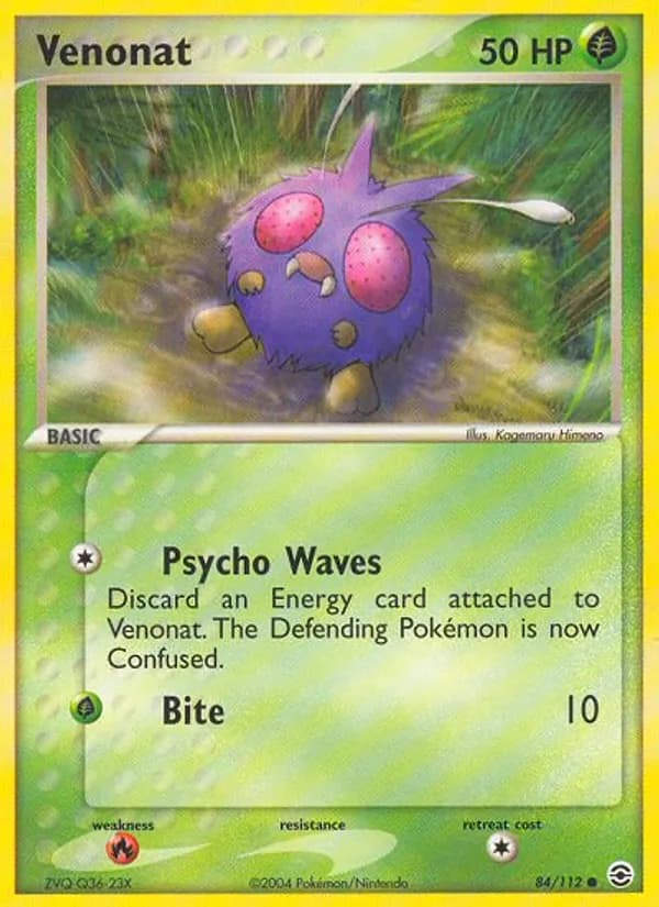 Venonat 84/112, FireRed & LeafGreen