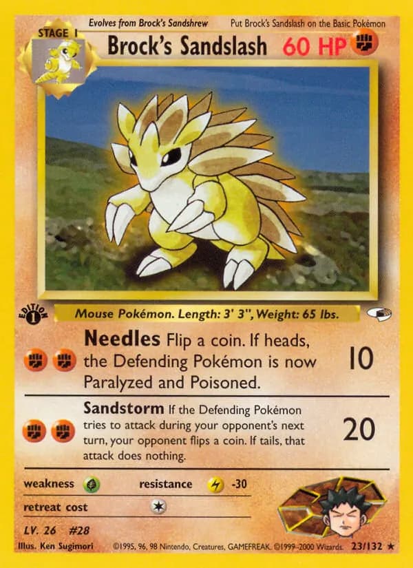 Brock's Sandslash 23/132, Gym Heroes