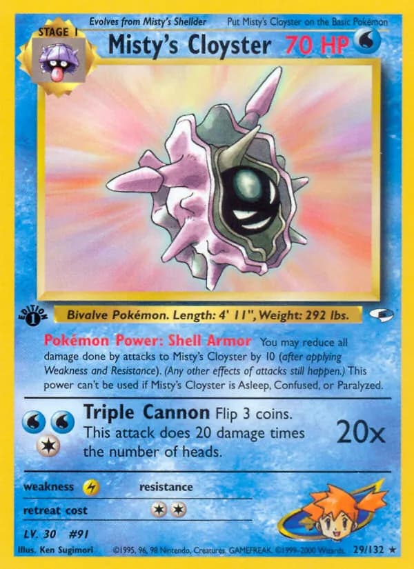 Misty's Cloyster 29/132, Gym Heroes