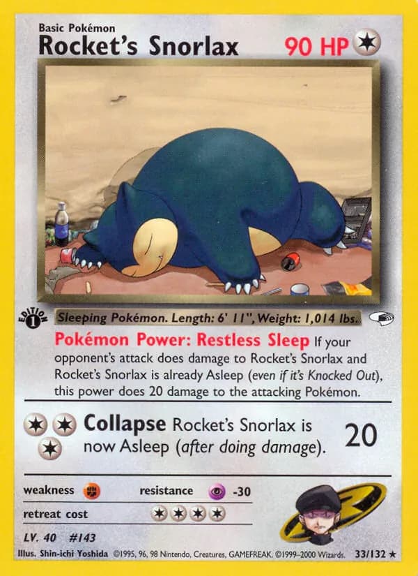 Rocket's Snorlax 33/132, Gym Heroes