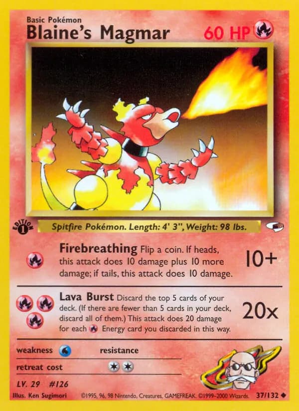 Blaine's Magmar 37/132, Gym Heroes