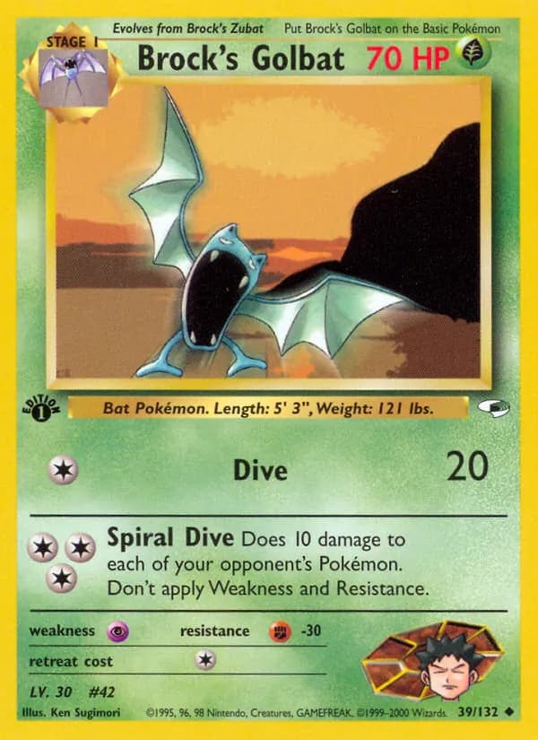 Brock's Golbat 39/132, Gym Heroes