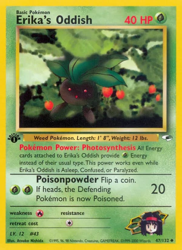 Erika's Oddish 47/132, Gym Heroes
