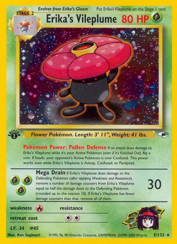 Erika's Vileplume 5/132, Gym Heroes