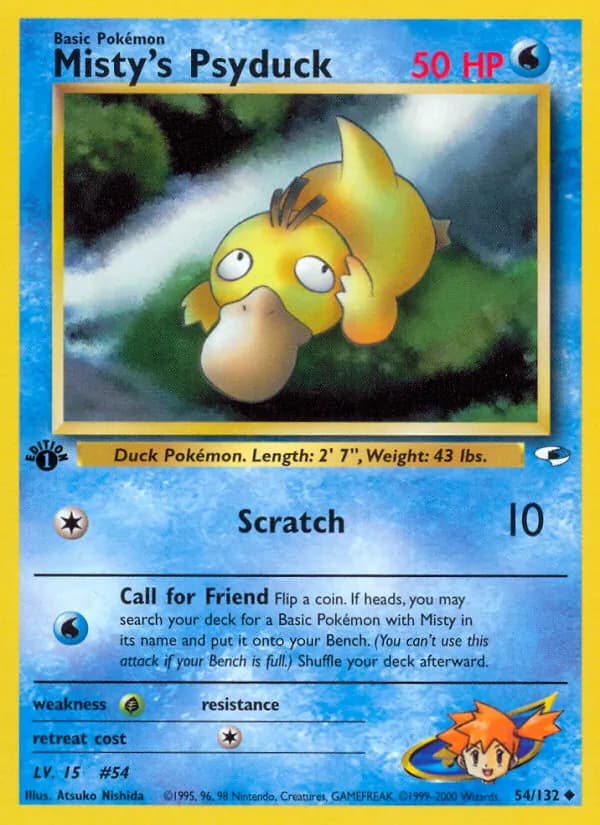 Misty's Psyduck 54/132, Gym Heroes