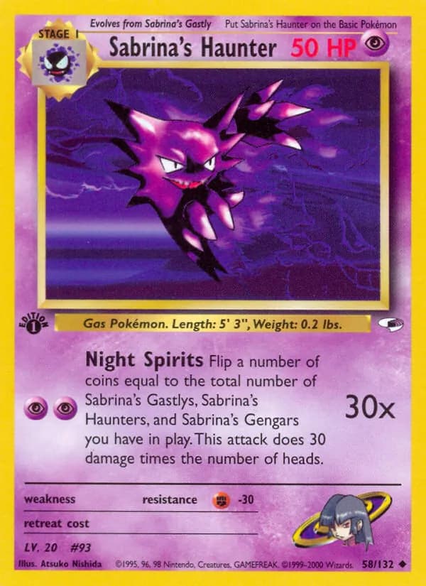 Sabrina's Haunter 58/132, Gym Heroes