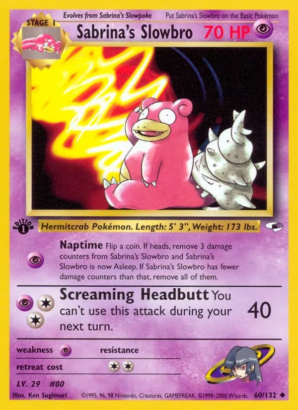 Sabrina's Slowbro 60/132, Gym Heroes