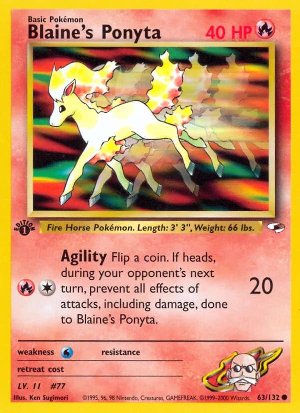 Blaine's Ponyta 63/132, Gym Heroes