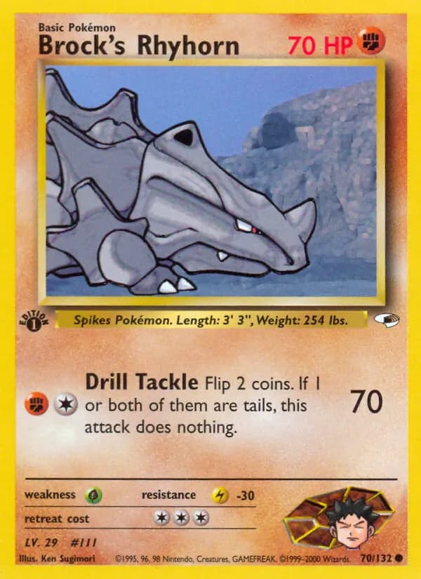Brock's Rhyhorn 70/132, Gym Heroes